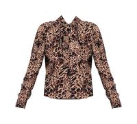Patrizia Pepe - Blouse Imprimé Animal - Femme - Blouses et Chemises - Brun - Taille: 42 FR