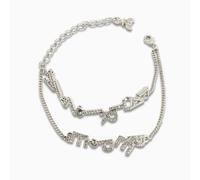 Patrizia Pepe - Bracelet Métal avec Cristal - Femme - Accessoires - Gris - Taille: ONE Size