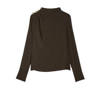 Patrizia Pepe - Casacca Essential - Femme - Blouses et Chemises - Brun - Taille: 40 FR