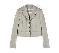 Patrizia Pepe - Cotton Gabardine Blazer - Femme - Vestes - Beige - Taille: 38 FR
