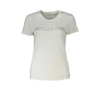 Patrizia Pepe, Femme, Tops, Blanc, Taille: 40 FR T-shirt scintillant avec col rond