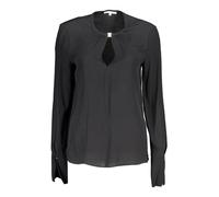 Patrizia Pepe, Femme, Blouses et Chemises, Noir, Taille: 36 FR Chemise à Manches Longues