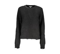 Patrizia Pepe, Femme, Pulls, Noir, Taille: 38 FR Pull élégant à manches longues avec col rond et logo