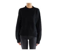 Patrizia Pepe, Femme, Pulls, Noir, Taille: 40 FR Pull Doux en Laine avec Côtes Anglaises