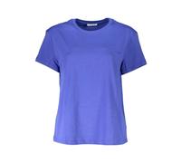 Patrizia Pepe, Femme, Tops, Bleu, Taille: 36 FR T-shirt Chic avec Logo Bleu