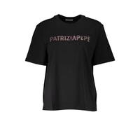 Patrizia Pepe, Femme, Tops, Noir, Taille: 38 FR T-shirt à manches courtes
