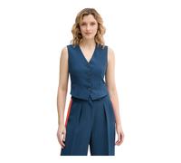 Patrizia Pepe - Gilet ajusté en sergé - Femme - Costumes - Bleu - Taille: 38 FR
