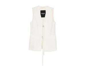 Patrizia Pepe - Gilet avec liens décoratifs - Femme - Vestes - Blanc - Taille: 40 FR