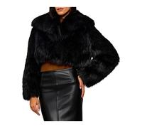 Patrizia Pepe - Giubbotto corto in tessuto sintetico - Femme - Vestes - Noir - Taille: 40 FR