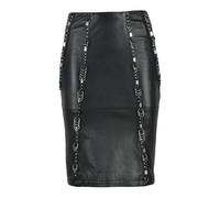Patrizia Pepe - Jupe crayon en cuir - Femme - Jupes - Noir - Taille: 40 FR