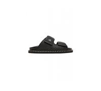Patrizia Pepe - Leather Slider - Femme - Chaussures - Noir - Taille: 37 EU