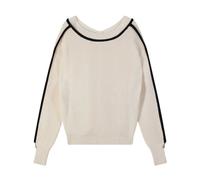 Patrizia Pepe - Maglia fluida in misto lana - Femme - Pulls - Blanc - Taille: 36 FR