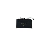 Patrizia Pepe - Porte-cartes zippé à lettrage - Femme - Accessoires - Noir - Taille: ONE Size