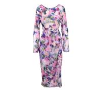 Patrizia Pepe - Robe longue portefeuille en voile - Femme - Robes - Multicolore - Taille: 38 FR
