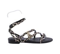 Patrizia Pepe - Sandales Plates Albany - Femme - Chaussures - Noir - Taille: 39 EU