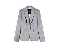 Patrizia Pepe - Slim pinstripe blazer - Femme - Vestes - Gris - Taille: 38 FR