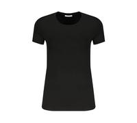 Patrizia Pepe - T-shirt noir à manches courtes avec strass - Femme - Tops - Noir - Taille: 40 FR