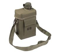 PATROL CANTEEN GOURDE AVEC HOUSSE ET SANGLE OLIVE 2 L BIVOUAC OUTDOOR MILITAIRE