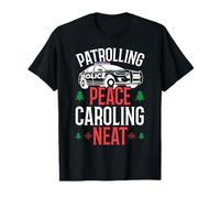 Patrolling Peace Caroling Neath Santa Police Christmas T-Shirt