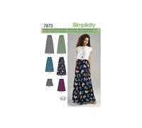 Simplicity – Patron 1069 – Pantalon/Short et jupes 2 longueurs, jambe large, Taille P5 Blanc