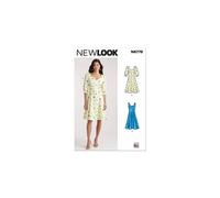 NEW LOOK Paper Pattern UN6776A Robe à manches pour femme Variations A (38-40-42-44-46)