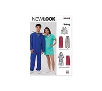 New Look Patron de couture UN6818A - Sweat à capuche et pantalon en tricot - Unisexe - Pour femme
