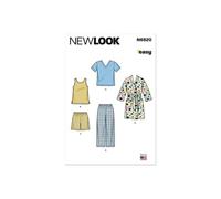 New Look Patron de couture UN6820A pour vêtements d'intérieur pour enfant Taille 3-4-5-6-7-8 ans