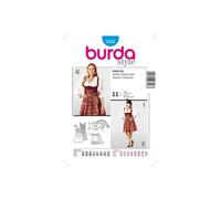 Burda Style – Patron de couture B7443 Robe Folklore 19 x 13 cm Tailles 36-50