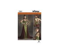 Simplicity 6-8-10-12-14 Patron de Costume Fantasy Ranger pour Patron de Couture, Blanc