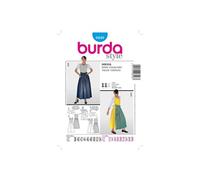 Burda B8448 Patron de Couture Robe Folklore 19 x 13 cm, 38-54