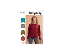 Patron 9385 - Hauts en tricot pour femme avec variations de longueur et de manches du 34 au 52 FR(...) -