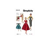 Simplicity – Patron de couture S9449 – Robe, pull et jupes pour femme du 34 au 52