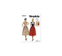 Simplicity SS9676H5 Robe vintage deux pièces pour femme H5 (34-36-38-40-42)