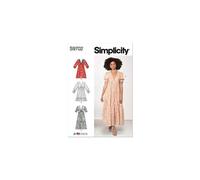 Simplicity Patron Robe Empire SS9702Y5 col en V Femme Tailles 46-48-50-52-54