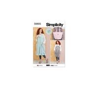 Patron Simplicity 9805 - Tabliers et sac en une taille pour dames par Elaine Heigl Designs(...) -