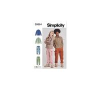 SIMPLICITY SS9864A Chemise et pantalon cargo pour fille et garçon A (7-8-10-12-14)