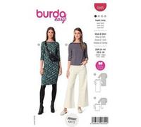Patron Burda 5985 - Robe étroite & tee-shirt à manches 3/4 avec encolure bateau du 36 au 46 (FR)(...) - G