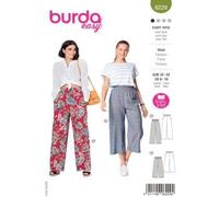 Patron Burda 6229 Pantalon femme et pantacourt à coulisse élastique jambes amples - du 32 au 42