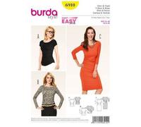 Patron Burda 6910 Tee-Shirt Et Robe Du 34 Au 46