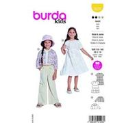 Patron Burda 9225 - Robe a jupe dégradée pour enfants - Model FR 5-10 ans G