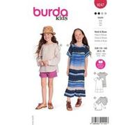 Patron Burda 9247 - Robe et une blouse avec des manches raglan du 5 au 10 ans - Model FR 5-10 ans