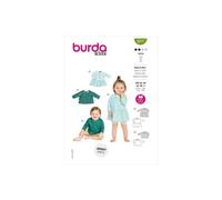 Patron Burda 9277 - Tee-Shirt raglan mixte ou Robe bébé du 56 au 98 cm - Model 1 mois-36 mois