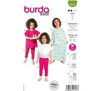 Patron Burda Enfant n°9218 : Ensemble Pyjama - Chemise de nuit, Tunique, Legging - Model