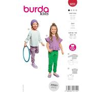 Patron Burda Enfant n°9223 : T-shirt jersey multi-manches coupes variées