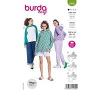 Patron Burda n°5828 : Sweatshirt col rond et Hoodie à capuche cocooning - Model