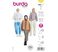 Patron Burda Style n°5590 - Pull, Veste & Gilet Femme Tailles 34-44 | Niveau de couture « super easy », feuille de découpe de papier