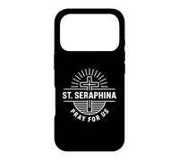 Patron catholique Sainte Séraphine Priez pour Nous Dévotion chrétienne Coque pour iPhone 17 Pro