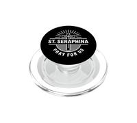 Patron catholique Sainte Séraphine Priez pour Nous Dévotion chrétienne PopSockets PopGrip pour MagSafe