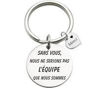 Patron Coach Collègue Remerciement Cadeau équipe Cadea u Porte clés "Sans vous, nous ne serions pas l'équipe que nous sommes" Merci Leader, Entraîneur, Collègue C adeau porte - clés