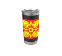 Patron de courtepointe hawaïenne Royal Hawaï Ali'i Island Heritage Gobelet isotherme en acier inoxydable double paroi